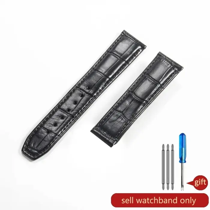 Bracelet de montre en cuir véritable pour Lung Lacroix, bracelet en cuir de vachette étanche, châssi