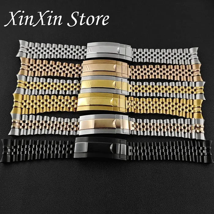 Bracelet de montre de haute qualité en acier inoxydable massif 904L brossé et poli