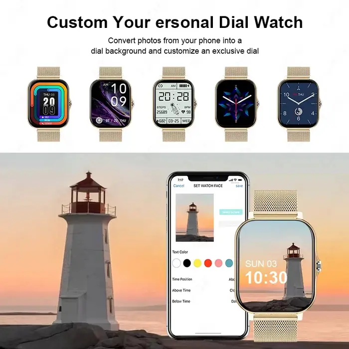LAXASFIT Nouvelle Montre Connectée Écran HD Répondre aux Appels Passer
