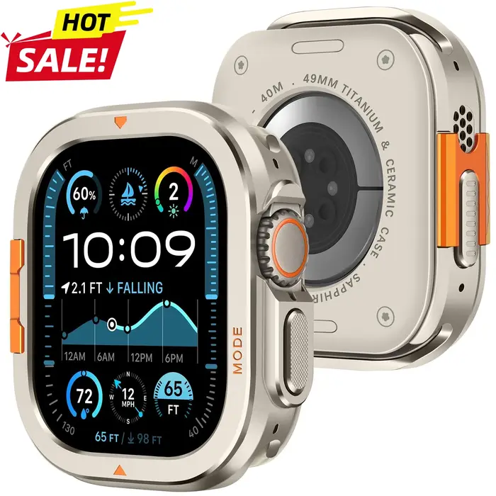 Boîtier métallique Anti-chute pour Apple Watch Ultra 3/2/1 49mm, cadre de protection rigide en allia