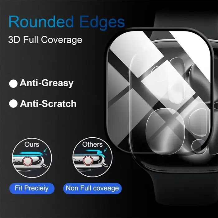 Pour Apple Watch 11 42mm 46mm Film de verre souple 3D HD sans bulles Anti-poussière résistant aux rayures iWatch série 10 11 protecteur d'écran