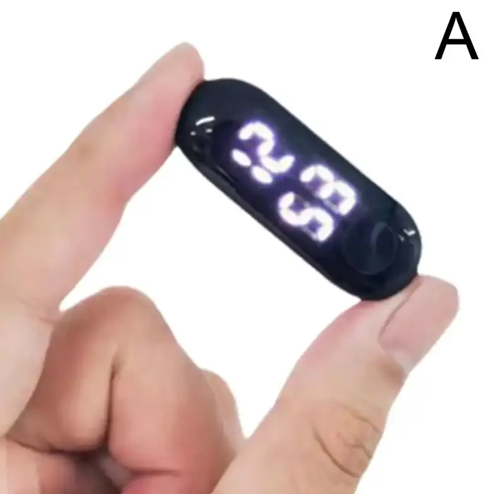 Montre électronique portable avec affichage numérique de l'heure, horloge LED étanche et lumineuse p