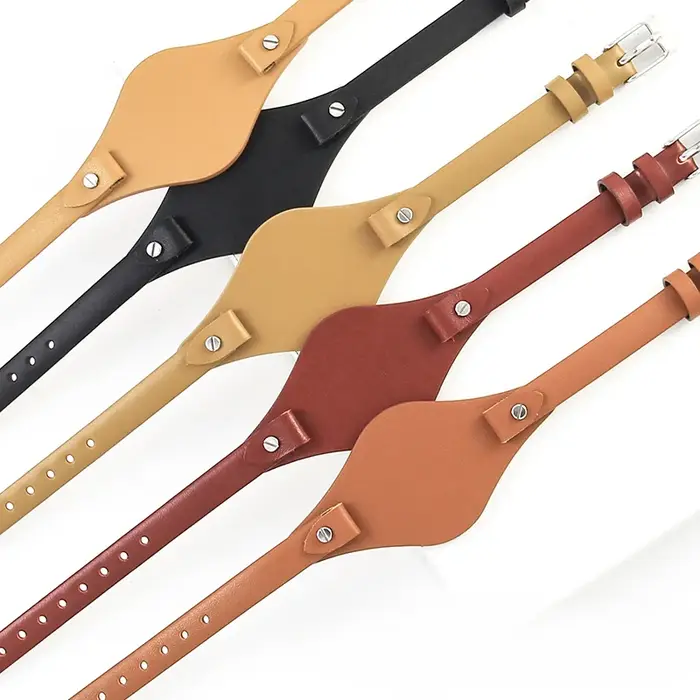 Bracelets de montre respirants en cuir véritable pour femme
