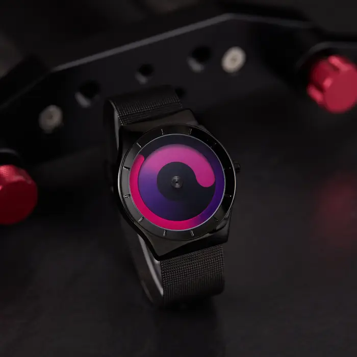 Montres homme à la mode créativité personnalisée pas de pointeurs vortex étoilé cadran circulaire montre à quartz relojes para hombres