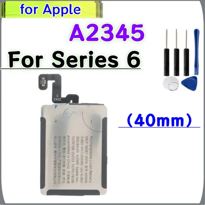 Nouvelle batterie de remplacement A2345 pour Apple Watch série 6 40mm A2345 batterie de montre 265.9