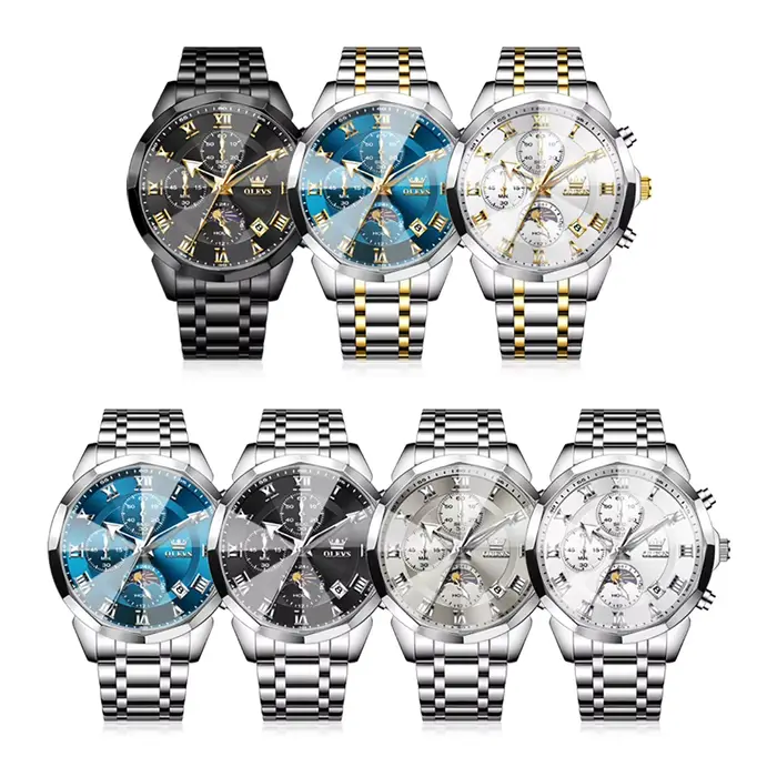 Montre à Quartz Multifonctionnelle pour Homme