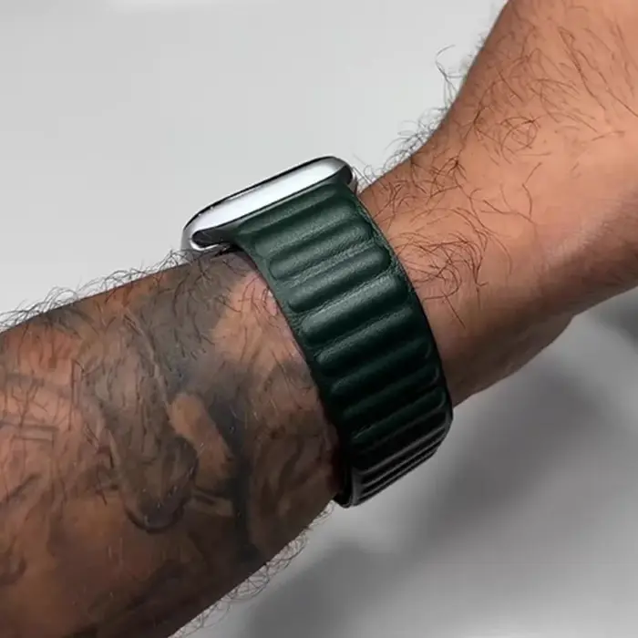 Bracelet magnétique en cuir pour Apple Watch