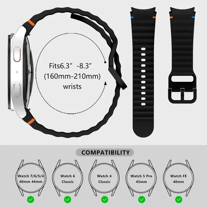 Bracelet d'origine 1:1 pour Samsung Galaxy Watch 7 FE 6 4 Classic 5 Pro 44mm 40mm 43mm 47mm 45mm