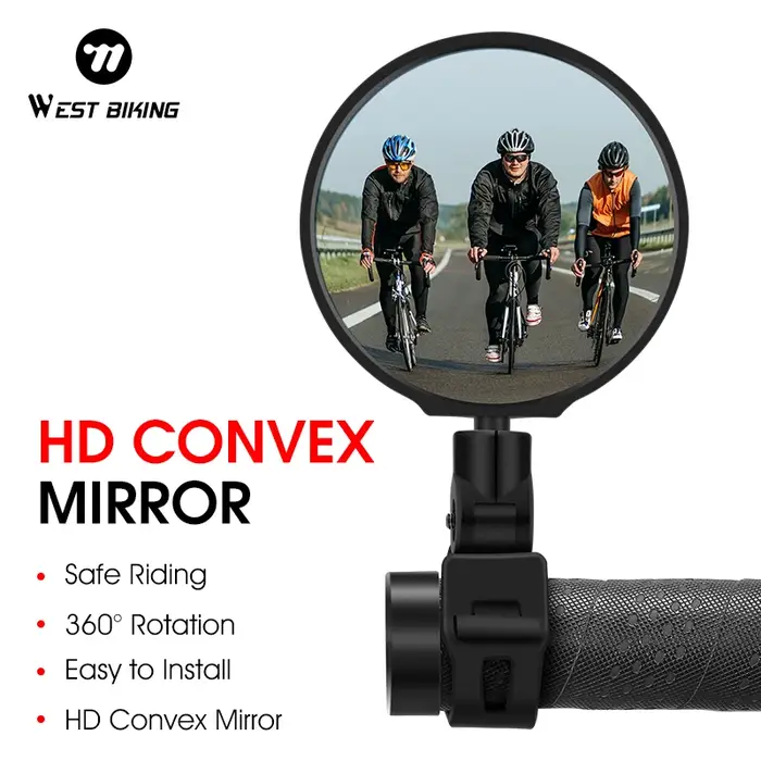 WEST VÉLO Universel Vélo Rétroviseur 360 Degrés Réglable Rétroviseur Vélo Accessoires Vélo Guidon Mi