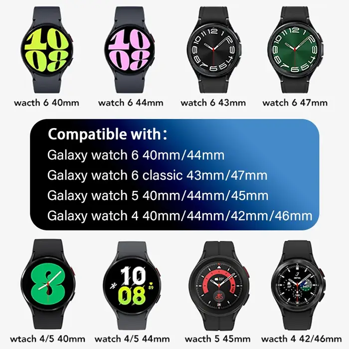 Bracelet pour Samsung Galaxy Watch 7 6 5 4 44mm 40mm/5 pro