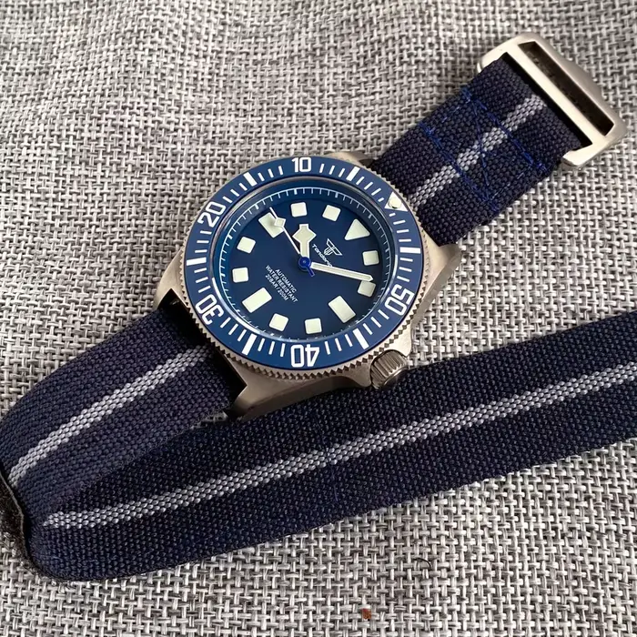 Montre mécanique pour homme Tandorio 42 mm rétro FXD Japan NH35 PT5000 avec boîtier en titane