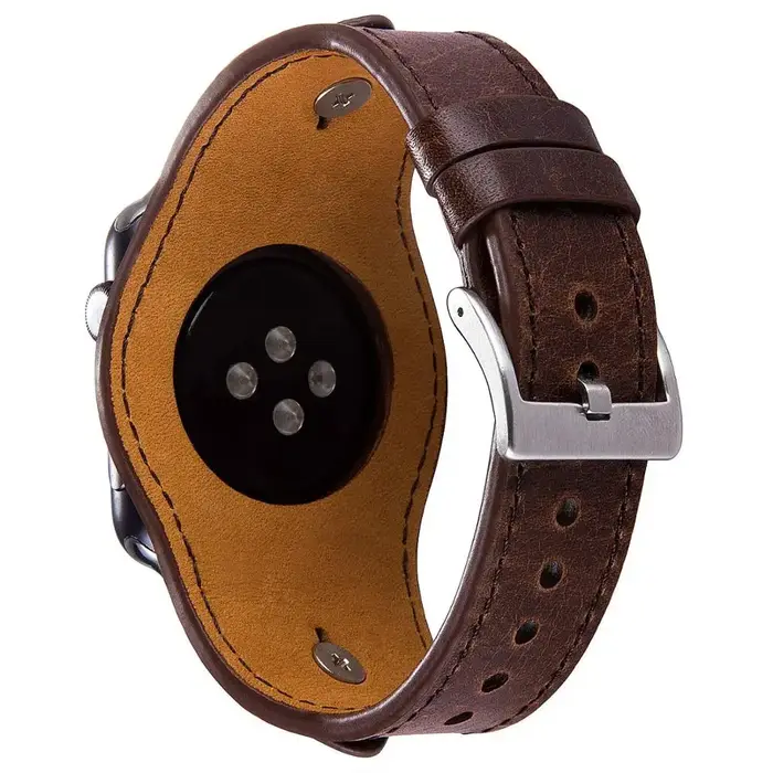 Bracelet manchette en cuir pour Apple Watch Band