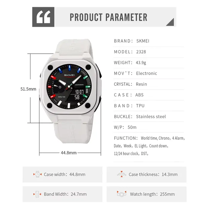 SKMEI affaires montre électronique numérique mode sport montres à Quartz pour hommes femmes étanche