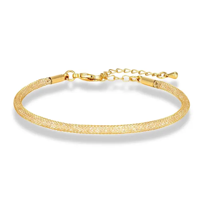 Bracelet ajustable en maille de cristal tendance pour hommes et femmes