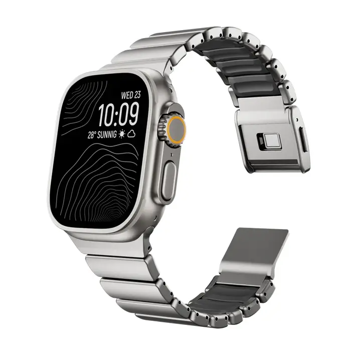 Bracelet Titanium Stratos pour Apple Watch 1- 11 SE, boucle magnétique, compatible avec les séries 4