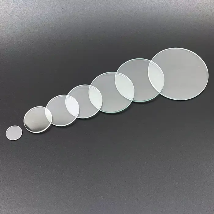 Verre de montre anti-rayures, transparent, plat, rond, cristal, pièce de rechange de réparation, opt