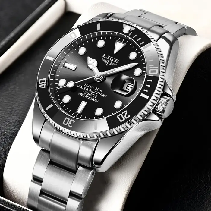 LIGE Montre pour hommes Top marque de luxe mode