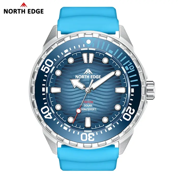 Nouvelle montre de plongée solaire NORTH EDGE 2026 TRITON pour hommes