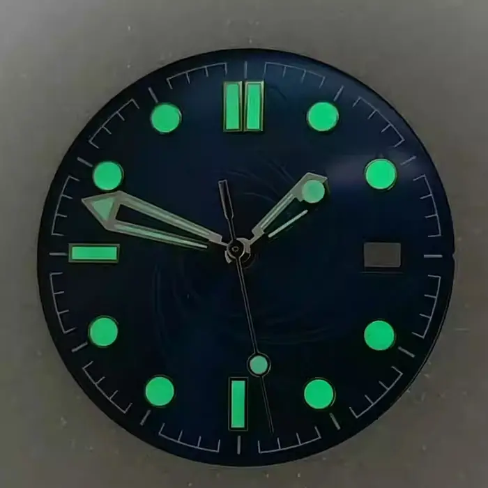 Cadran de montre lumineux vert 31 mm pour mouvement NH35