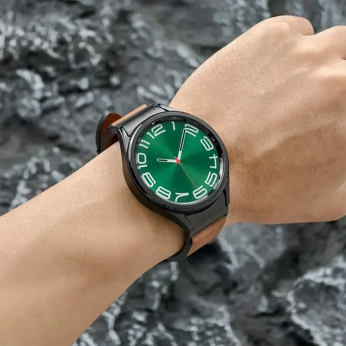 Bracelet en cuir sans écart pour Samsung Galaxy Watch 7 6 5 4 40mm 44mm 6 classique 43mm 47mm
