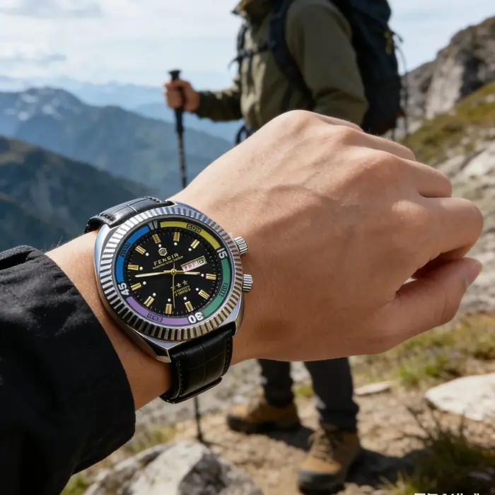 Montre à quartz pour homme - Boîtier en acier inoxydable