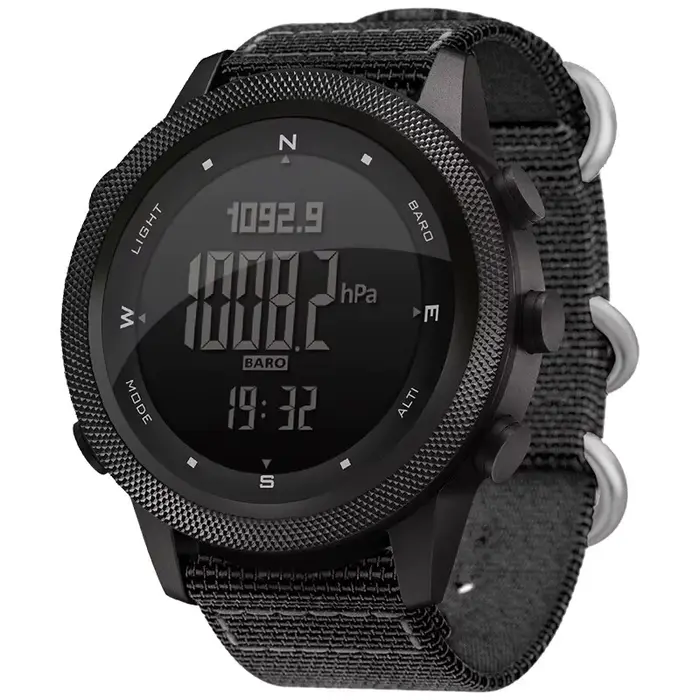 Km TH EDGE-Montre Numérique de dehors de Plein Air pour Homme, Altimètre, Baromètre, Boussole, Cours