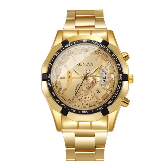 Montres d'affaires de luxe pour hommes, montre à Quartz avec grand cadran et calendrier, Reloj Hombr