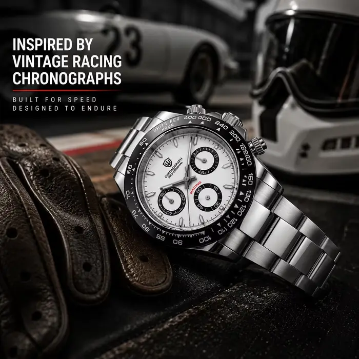 Watchdives WD16500 V2 montre à Quartz VK63 balayage sport chronographe montres saphir AR revêtement BGW9 lumineux