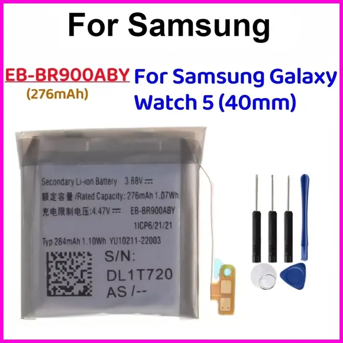Nouvelle batterie de remplacement EB-BR900ABY EB-BR910ABY EB-BR925ABY pour Samsung Galaxy Watch 5 40MM 44MM