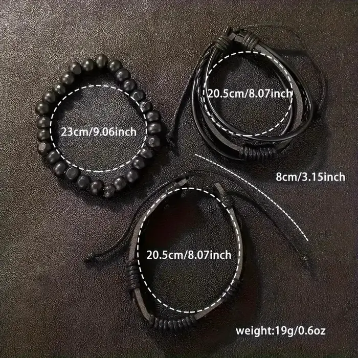 Ensemble de 4 pièces comprenant une montre pour homme et des accessoires, au style à la fois élégant et décontracté, avec un design tendance, ce qui en fait un cadeau idéal.
