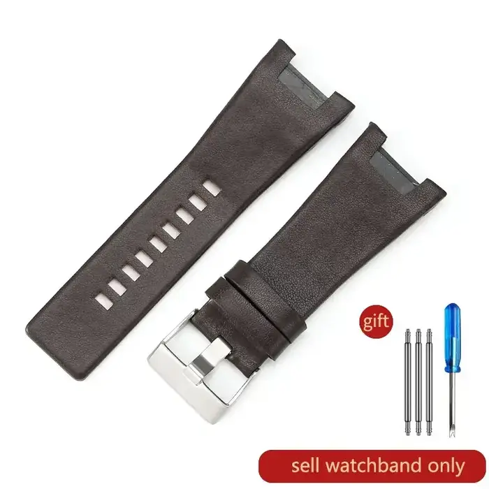 Pour montre en cuir véritable Diesel avec Interface Concave Dz4246 Dz1273 Dz1216 bracelet étanche en peau de vache à Texture exquise 32mm