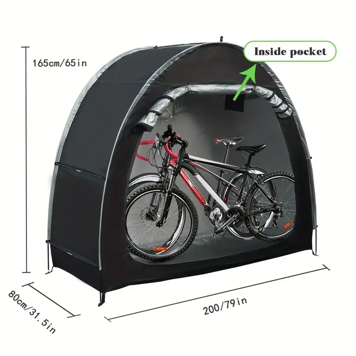 Abri de rangement pour vélo, tente spacieux pour 1 à 4 vélos, portable, pliable, vélo, pare-soleil,