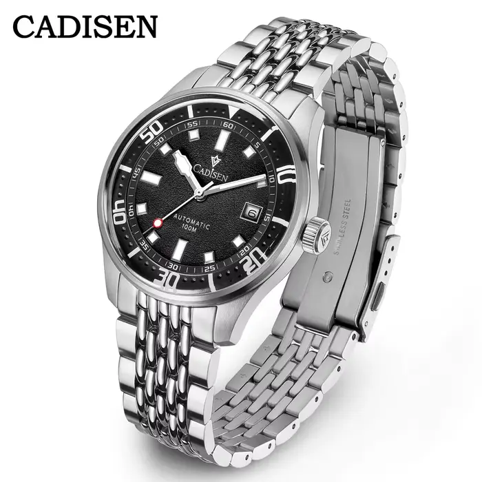 Cadisen 2026 Nouvelle Montre Mécanique pour Homme en Acier Inoxydable avec Mouvement 8215 Étanche 10