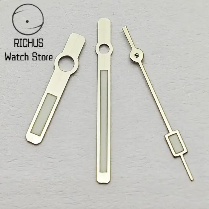RICHUS 8285 argent noir bleu or Rose or aiguilles de montre vert lumineux