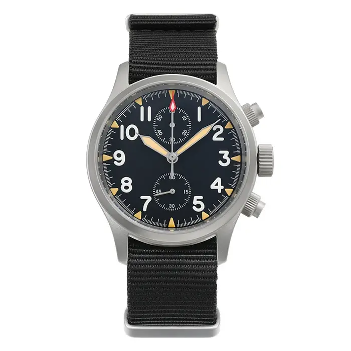 Militado ML1868KF rétro VK67 montre chronographe à Quartz boîtier en acier inoxydable 3 cadran étanche 100M
