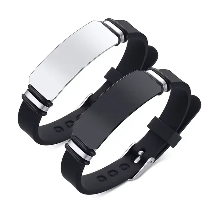 Bracelets personnalisés en Silicone pour hommes
