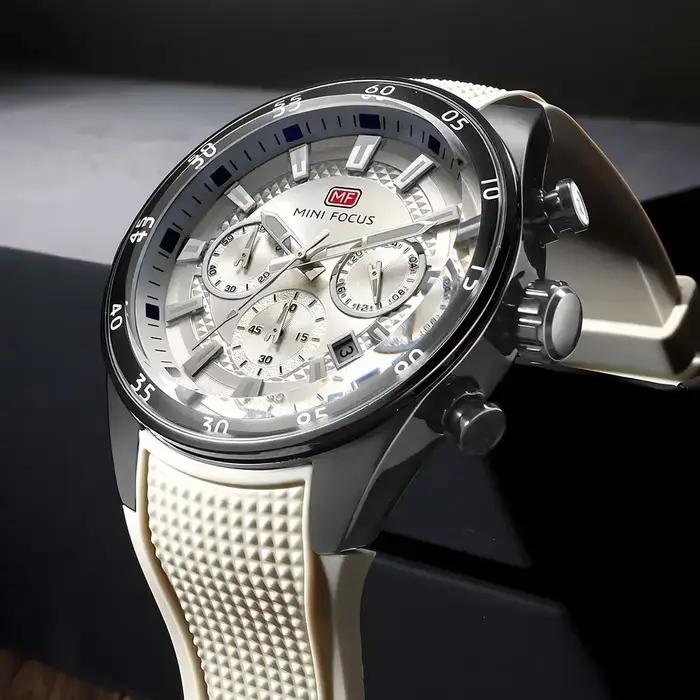 Montre-bracelet analogique à quartz sport décontractée Brighter Day large multifonction MF0627G 2026 MINI FOCUS