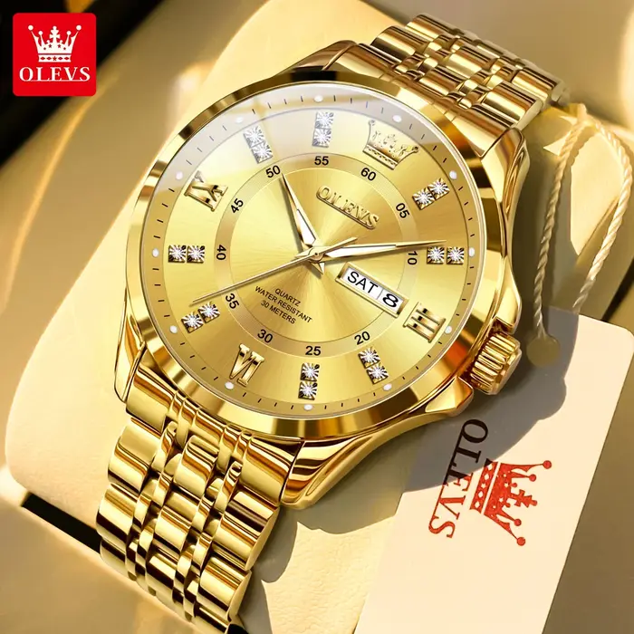 OLEVS 3620 or luxe hommes montre marque originale
