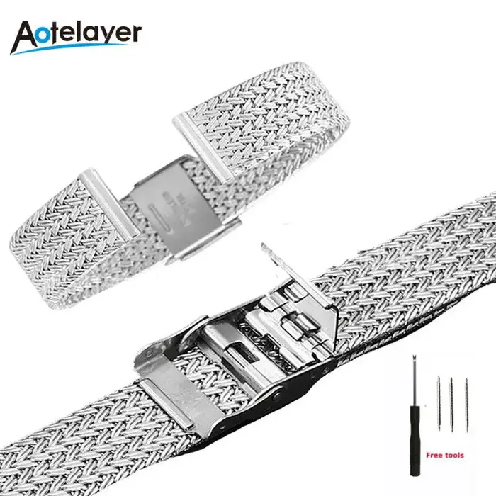 Bracelet universel en maille milanaise pour hommes et femmes