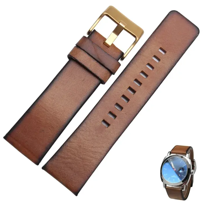 Bracelet de montre rétro Vintage en cuir véritable