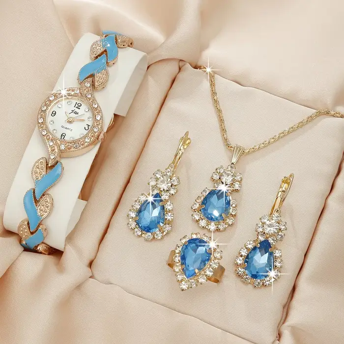 1 pièces d'un nouvel ensemble de montres à quartz pour femmes à la mode