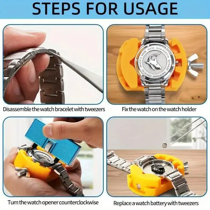 1 kit de remplacement de piles pour montre avec clé