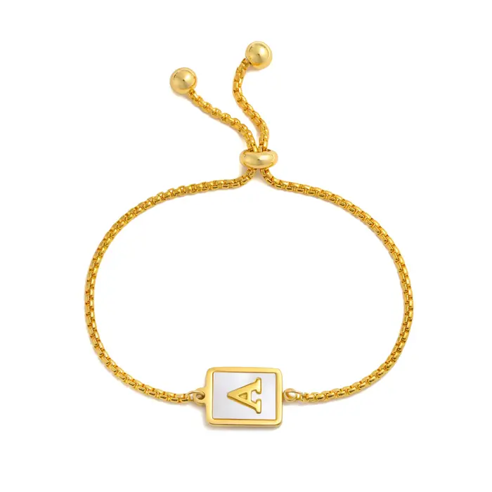 Bracelet coquillage lettre