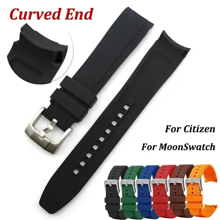 Bracelet de montre à extrémité incurvée