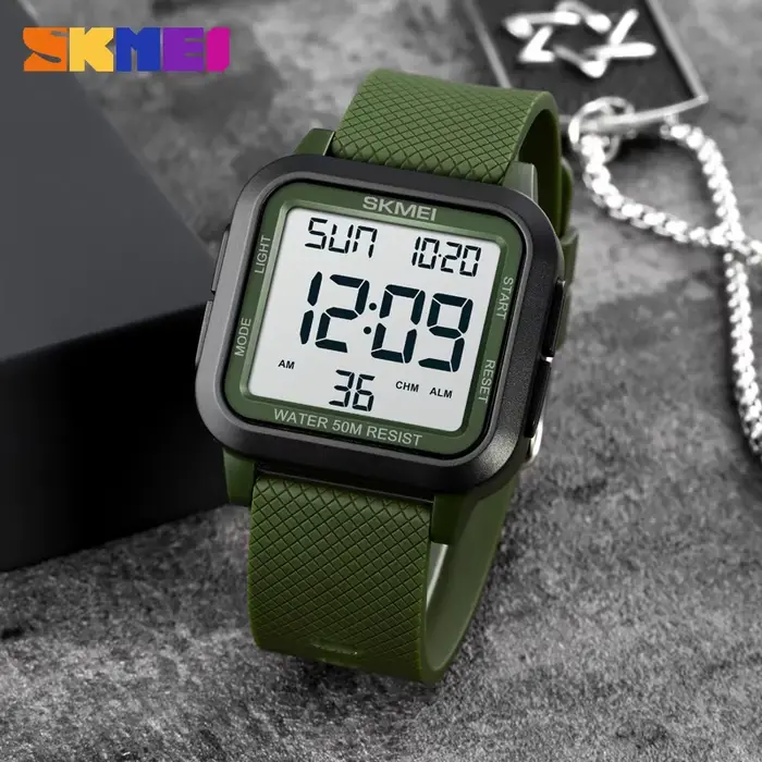 SKMEI 1894 Sport montre électronique pour hommes antichoc étanche compte à rebours