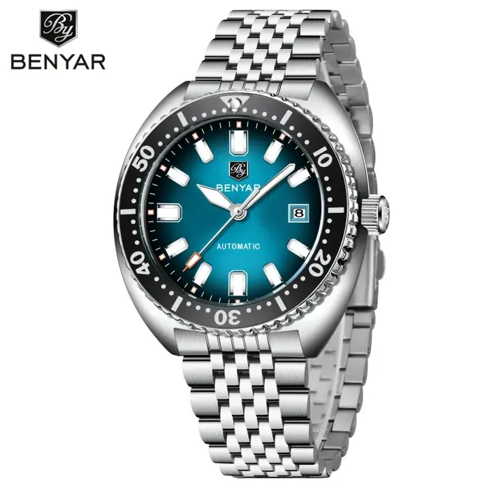 Montre homme BENYAR BY-5211, nouvelle montre de luxe 42 mm, cadran luminescent, étanche 50 m, automa