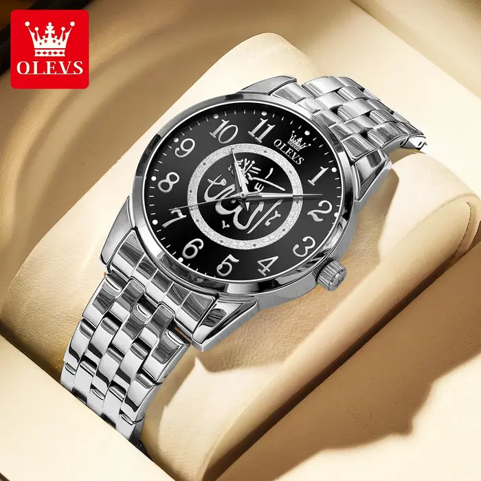 Montre à quartz étanche en acier inoxydable pour homme