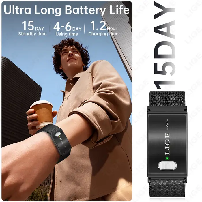 Nouveau Bracelet Connecté ECG 2026 avec Moniteur de Fréquence Cardiaque 24h/24