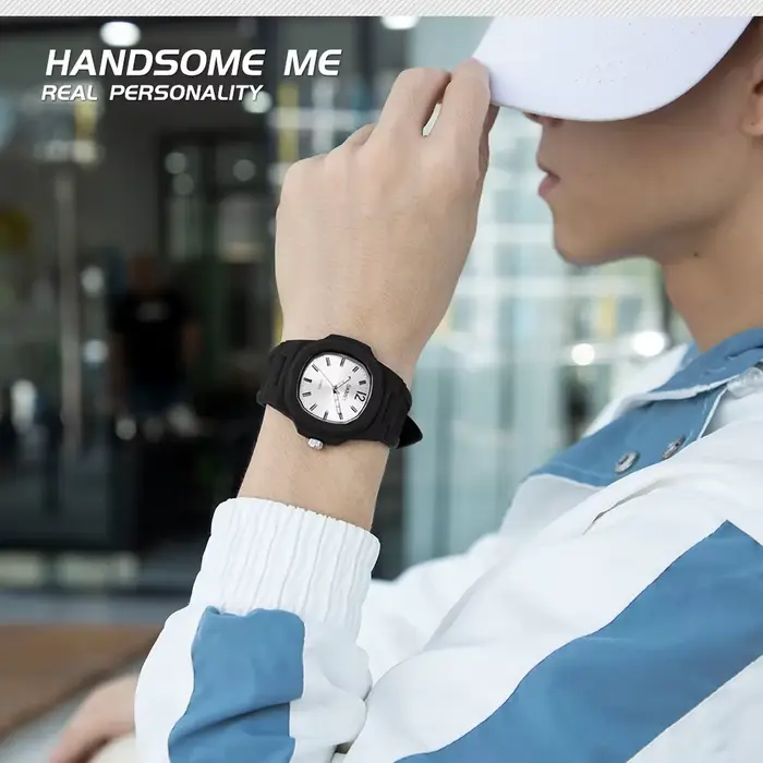 Montre à quartz étanche décontractée pour hommes et femmes
