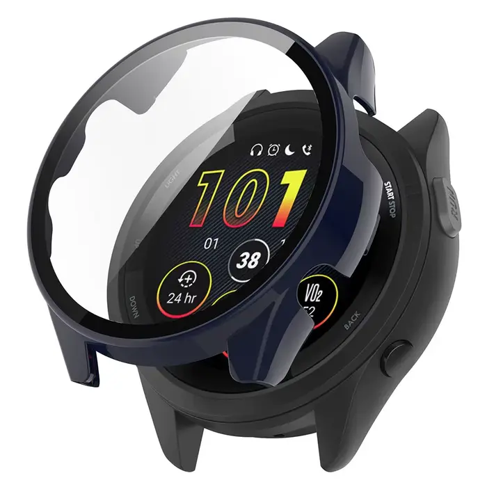 Boîtier PC + protecteur d'écran en verre pour Garmin Forerunner 165/165 Music